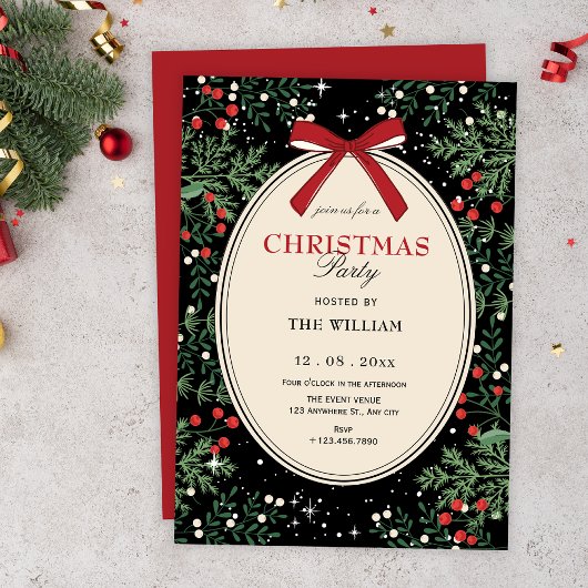 Classic christmas party  kaart