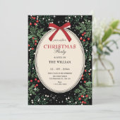 Classic christmas party  kaart (Staand voorkant)