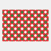 Classic Christmas Patterns Red and Green Inpakpapier Vel (Voorkant 3)