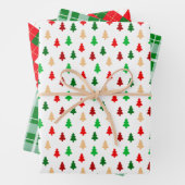 Classic Christmas Patterns Red and Green Inpakpapier Vel (In situ)