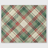 Classic Christmas Plaid Cadeaupapier (Vlak)