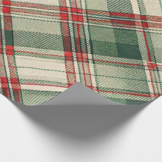 Classic Christmas Plaid Cadeaupapier (Hoek)
