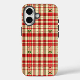 Classic Christmas Plaid iPhone 16 Hoesje