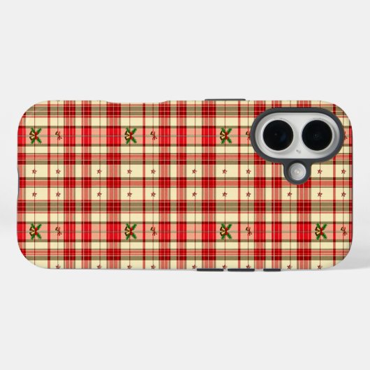 Classic Christmas Plaid Case-Mate iPhone Case (Achterkant (horizontaal))