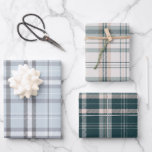 Classic Christmas Plaid collectie Inpakpapier Vel<br><div class="desc">Classic Christmas Neutral Grey en wit geruit collectie</div>