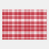 Classic Christmas Plaid collectie Rood Groen Roze Inpakpapier Vel (Voorkant 3)