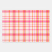 Classic Christmas Plaid collectie Rood Groen Roze Inpakpapier Vel (Voorkant)