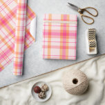 Classic Christmas Plaid collectie Roze blush Cadeaupapier<br><div class="desc">Classic Christmas Neutral Grey en wit geruit collectie roze collectie</div>