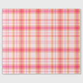 Classic Christmas Plaid collectie Roze blush Cadeaupapier (Vlak)