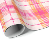 Classic Christmas Plaid collectie Roze blush Cadeaupapier (Rol Hoek)