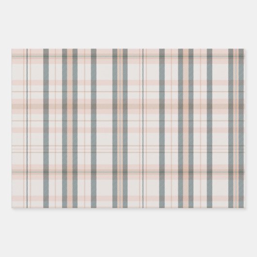 Classic Christmas Plaid collectie Roze Collectie Inpakpapier Vel (Voorkant 3)