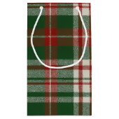 Classic Christmas Plaid Klein Cadeauzakje (Achterkant)