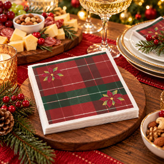 Classic Christmas Plaid Napkin Servet