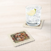 Classic Christmas Plaid Photo Template ID1141A Kartonnen Onderzetters (Insitu)