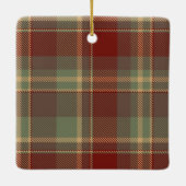 Classic Christmas Plaid Photo Template ID1141A Keramisch Ornament (Achterkant)