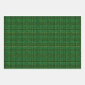 Classic Christmas Plaid Red Green Gold Inpakpapier Vel (Voorkant 3)