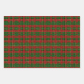 Classic Christmas Plaid Red Green Gold Inpakpapier Vel (Voorkant)