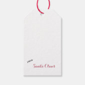 CLASSIC CHRISTMAS POINSETTIA UIT SANTA CLAUS CADEAULABEL (Voorkant)