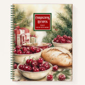Classic Christmas Recept Multomap Uw aangepaste na Notitieboek (Voorkant)