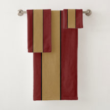 Classic Christmas Red And Gold Stripes
