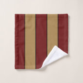 Classic Christmas Red And Gold Stripes Bad Handdoek (Wasdoekje)
