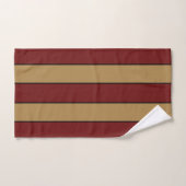Classic Christmas Red And Gold Stripes Bad Handdoek (Handdoek)