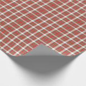Classic Christmas Red and Green Tartan Plaid Cadeaupapier (Hoek)