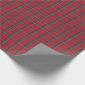 Classic Christmas Red and Green Tartan Plaid Cadeaupapier (Hoek)