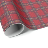 Classic Christmas Red and Green Tartan Plaid Cadeaupapier (Rol Hoek)