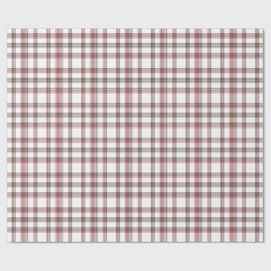 Classic Christmas Red and Green Tartan Plaid Cadeaupapier (Vlak)
