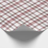 Classic Christmas Red and Green Tartan Plaid Cadeaupapier (Hoek)