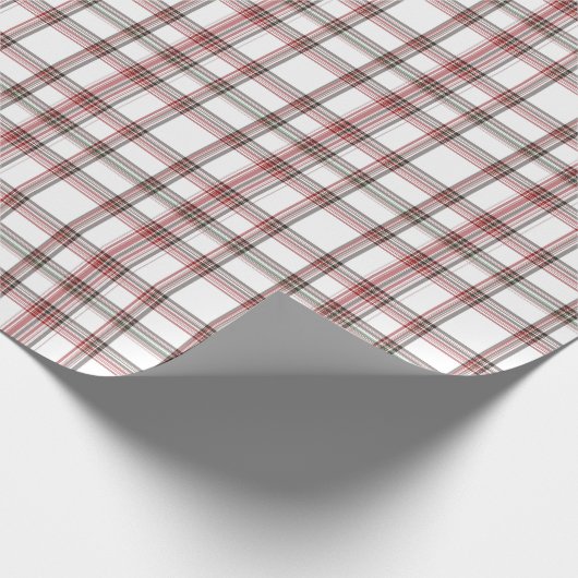 Classic Christmas Red and Green Tartan Plaid Cadeaupapier (Hoek)