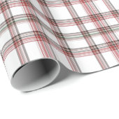 Classic Christmas Red and Green Tartan Plaid Cadeaupapier (Rol Hoek)