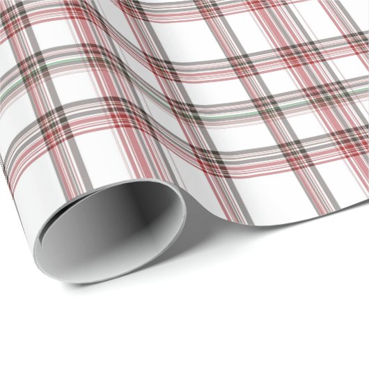 Classic Christmas Red and Green Tartan Plaid Cadeaupapier (Rol Hoek)
