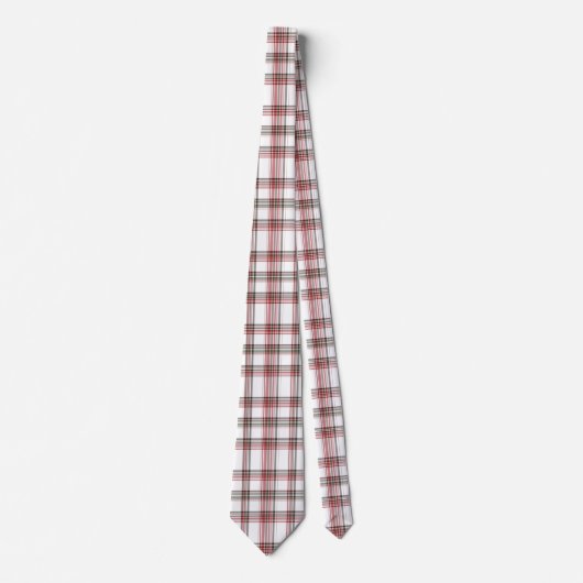 Classic Christmas Red and Green Tartan Plaid Stropdas (Voorkant)