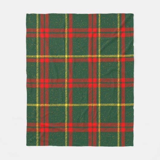 Classic Christmas Red Green Plaid Fleece Blanket (Voorkant)