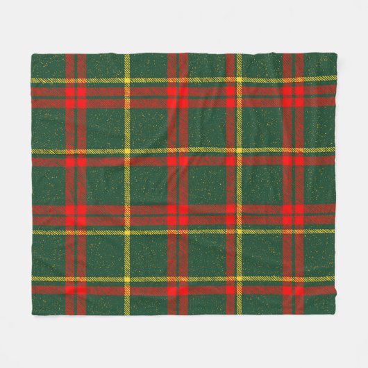 Classic Christmas Red Green Plaid Fleece Blanket (Voorkant (Horizontaal))