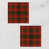 Classic Christmas Red Green Tartan Plaid Seamless Vierkante Visitekaartje (Voorkant / Achterkant)