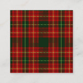 Classic Christmas Red Green Tartan Plaid Seamless Vierkante Visitekaartje (Achterkant)