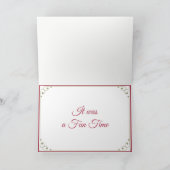 CLASSIC CHRISTMAS RED POINSETTIA FLOWER DANK U BEDANKKAART (Binnen)