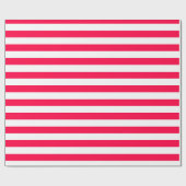 Classic Christmas Red White Gestreepte Sjabloon Cadeaupapier (Vlak)
