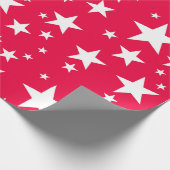 Classic Christmas Red White Stars Sjabloon Cadeaupapier (Hoek)