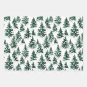 Classic Christmas Santa Sleigh Trees Red Bows Inpakpapier Vel (Voorkant)