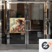 Classic Christmas Santa Window Cling Raamsticker (Kantoordeur)