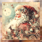 Classic Christmas Santa Window Cling Raamsticker (Vel 2)
