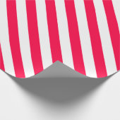 Classic Christmas Sjabloon Rood Wit Gestreept Cadeaupapier (Hoek)