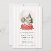 Classic Christmas Snow Globe Invite Kaart (Voorkant)