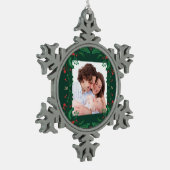 Classic Christmas Snowflake Ornament met Floram (Links)