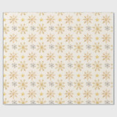 Classic Christmas Snowflake Wrapping Paper Cadeaupapier (Vlak)