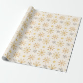 Classic Christmas Snowflake Wrapping Paper Cadeaupapier (Uitgerold)